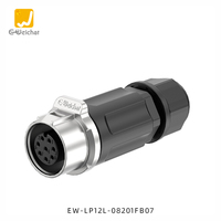 Connecteur d'aviation E-Weichat LP12 PBT 2/3/4/5/6/7/8 broches, soudable, étanche IP67, 120V/125V 5A/3A