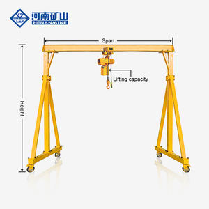 رافعة جسرية متحركة أحادية العارضة من كوانغيوان بارتفاع رفع 3 أمتار وحمولة 5 طن و10 طن مع شهادة الأيزو والسي إي - Product Image 2