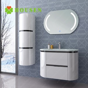 Mueble <span class=keywords><strong>de</strong></span> baño <span class=keywords><strong>de</strong></span> 48 "blanco, un juego <span class=keywords><strong>de</strong></span> gabinetes <span class=keywords><strong>de</strong></span> baño <span class=keywords><strong>de</strong></span> utilidad <span class=keywords><strong>de</strong></span> PVC para inodoros - Product Image 5