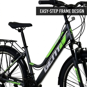 New 26 Inch <strong>Step</strong> Mountain Bike Women Commuter 21 Speed Urban Rear Cargo Rack Full Fenders - Product Image 3