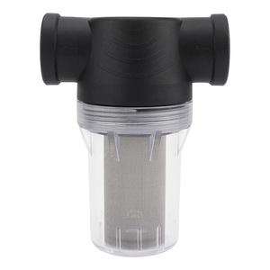 Water Prefilter 20Micron Stainless Steel Filter For Irrigation Cleaning Car Washing Farm Use Transparent <b>Plastic</b> Body - Product Image 1