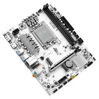 Carte mère JGINYUE B760M-HD/W LGA1700 Intel B760 DDR4 4800MHz 8 Phases d'alimentation 2x M.2 NVMe 4.0 WiFi PCIe M-ATX pour PC de bureau