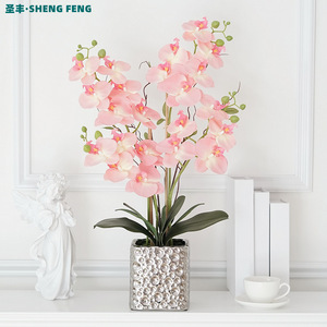 F-R0369 Orchidea Artificiale <span class=keywords><strong>in</strong></span> <span class=keywords><strong>Vaso</strong></span> da 60cm, Orchidea Bianca <span class=keywords><strong>in</strong></span> Seta, Finta Phalaenopsis <span class=keywords><strong>in</strong></span> <span class=keywords><strong>Vaso</strong></span>, Fiore Artificiale - Product Image 2