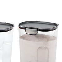 Ensemble de 2 boîtes de conservation hermétiques en plastique transparent Progressif International ProKeeper+ avec accessoires magnétiques pour rangement de cuisine
