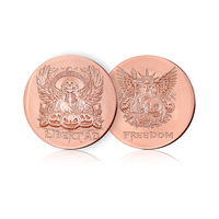 Pièce de monnaie Libertad Freedom en cuivre fin 999 de 1 oz avec relief de citrouille d'Halloween, pièce commémorative pour collection
