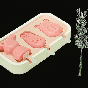 Populaire Eco Sans BPA Silicone Dessin Animé Popsicle Moule De Crème Glacée De Qualité Alimentaire Outil De Fabrication - Product Image 3