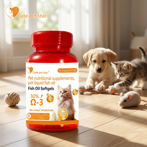 Suplementos para la Salud del Corazón al por Mayor, Cuidado de Mascotas, Aceite de Salmón de <span class=keywords><strong>Alaska</strong></span>, Cápsulas de EPA y DHA de Alta Potencia, 100% Aceite de Pescado Omega 3 Reducido - Product Image 1