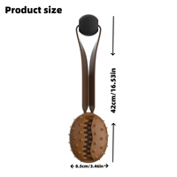 Jouet interactif pour chien, jouet à mâcher en caoutchouc en forme de grain de café avec poignée de traction en corde élastique pour l'entraînement