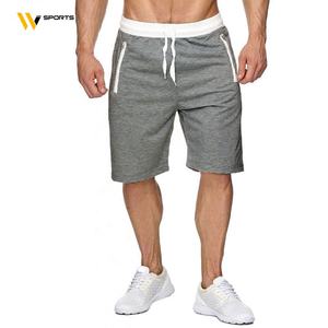 Pantalones cortos informales de verano para hombre, jersey de poliéster transpirable, cintura elástica, logotipo impreso, pantalones cortos de entrenamiento de talla grande OEM - Product Image 1