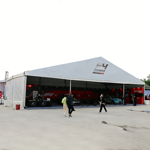 Tente d'exposition de voitures de Formule 4 semi-ouverte, chapiteau de course automobile, auvent pour exposition de voitures statiques en extérieur pour championnat de course - Product Image 1