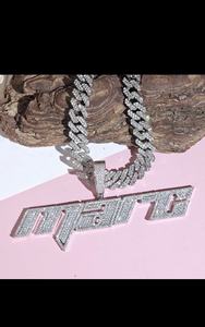 Colgante de plata 925 con baño de oro rosa para hombre, acabado pulido, estilo hip hop, brillante, regalo de lujo para hombre - Product Image 3