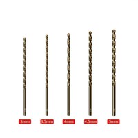 Foret hélicoïdal en acier rapide au cobalt M35 de 0,4/1/2/3 mm pour machine CNC, 1-20 mm, haute concentricité, alliage/acier/outil de perçage