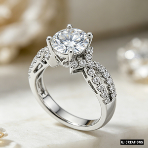 Personnalisé S925 | 10K | 14K | Bague de mariage en or massif 18 carats avec diamant de laboratoire de 1,00 carat certifié IGI, qualité VVS-VS, finition rhodium, idéale pour les fêtes - Product Image 6