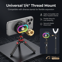 Refroidisseur de téléphone magnétique à semi-conducteurs en gros 15W avec charge sans fil, affichage numérique RGB pour gaming et streaming en direct (iPhone et Android)