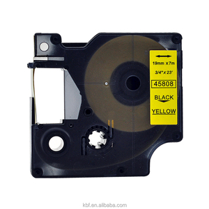 19mm negro sobre amarillo 45808 Compatible para <span class=keywords><strong>DYMO</strong></span> D1 de etiquetas portátil labelmanager etiqueta de la impresora - Product Image 1