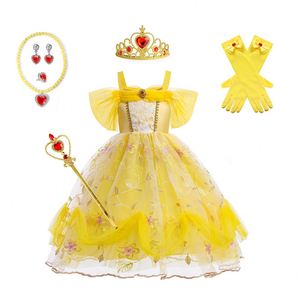 Costume de princesse pour enfants, déguisement pour fille, Elsa, Anna, Aurore, petite sirène, Moana, Sofia, Belle, Raiponce, Jasmine, costume de film télévisé pour enfants - Product Image 4