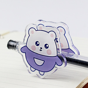 Custom Designed Cute Animal Acrylic Paper Clip Creative Plastic Memo Pad For Office Or School Stationery