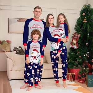 Combinando Natal Família Pijama Set Cartoon Letter Printing Pai-Filho Pijama Pai Mãe Kid Baby Xmas PJS <span class=keywords><strong>Sets</strong></span> for <span class=keywords><strong>Family</strong></span> - Product Image 1
