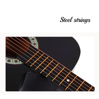 Jelo TH-101 de 38 pouces en tilleul Folk Cutaway classique 6 cordes acoustique Ukelele caractéristiques guitare en tilleul