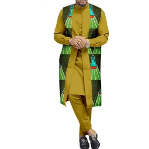 Costumes Africains 100 % Coton pour Hommes, Ensemble 3 Pièces de Haute Qualité, Collection Automne 2025, <span class=keywords><strong>Tenue</strong></span> Africaine pour <span class=keywords><strong>Homme</strong></span> - Product Image 3