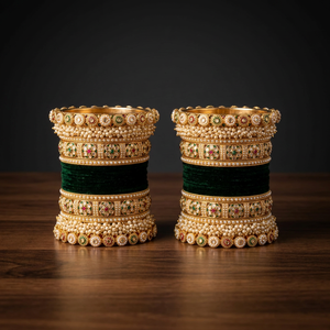 PADMAWATI BANGLES PRIVATE LIMITED Luxury Tungsten <b>Gold</b> Plated Multi Color Women's Indian Bridal Engagement Wedding Gift Party - Product Image 3