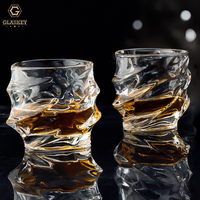 Verres à Whisky Onde Épaissie 300ml 350ml, Verre en Cristal Transparent, Verre à Shot pour Bar KTV, Tasse à Bière Personnalisée pour Maison