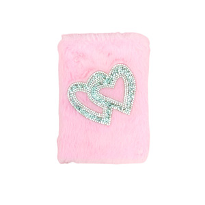 Cuaderno de Doble Corazón con Incrustaciones de Diamantes, Tapa Dura, Encuadernación Térmica, Colorido, con Peluche, A3, para el Día de San Valentín - Product Image 5