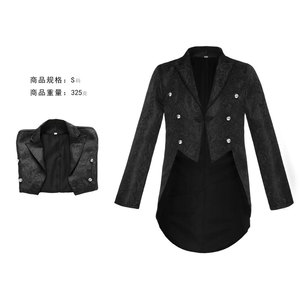 Costume de smoking pour homme, style gothique, jacquard, double boutonnage, taille S, taille plus, taille L - Product Image 1