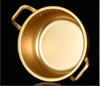 Pot de nouilles instantanées à double poignée de luxe de style coréen, 30 pièces/carton de 14cm, pour soupe, réchaud à gaz, bol à ramen