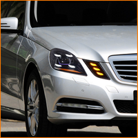 Pour Benz W212 W207 C207 Classe E Berline Coupé 2010-2013, phare avant LED complet style Porsche avec DRL, boîtier fumé, accessoires