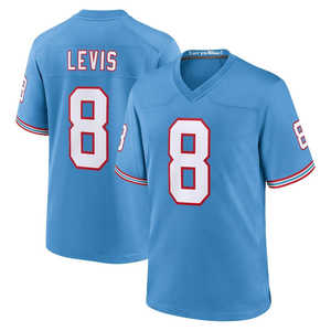 Camisetas de Fútbol Americano de Verano 2025 al por Mayor, Personalizadas, de Alta Calidad, de los Equipos Titans # 8 <span class=keywords><strong>Levis</strong></span> # Jersey Bordado del Distrito 9 - Product Image 1