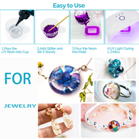 Résine acrylique UV à séchage rapide pour la fabrication de bijoux, l'artisanat DIY, le travail du bois, l'emballage, la décoration - Utilisation du débutant au professionnel