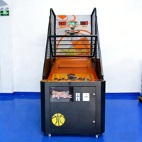 Machine de jeu d'arcade de basketball électronique pliable d'intérieur, simulateur de basketball avec panier, certifié CE, version anglaise