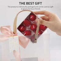 Bougie parfumée en forme de fraise, cire de soja, parfum de fruits, bougies décoratives pour chambre à coucher, décoration de table de fête, accessoires photo, cadeau d'anniversaire