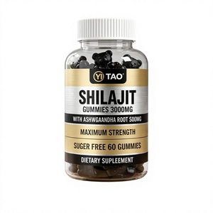 Gomitas de Shilajit OEM/ODM Privadas de 3000mg con Ashwagandha de 500mg, Sin Azúcar, Suplemento para Energía, Vitalidad y Apoyo Inmunológico, 60 Unidades - Product Image 1