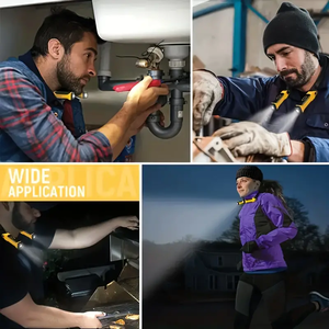 Lampe de camping USB rechargeable à LED, lampe de cou portable, projecteur à intensité réglable, bras pliables, lecture, camping, réparation - Product Image 3