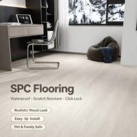 Revêtement de sol en vinyle PVC SPC moderne de haute qualité pour usage commercial (bureaux, centres commerciaux) – Installation par clipsage, motif UV