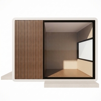 Conteneur de bureau modulaire de luxe de 20 ou 40 pieds, maisonnette préfabriquée portable, mini-cabane