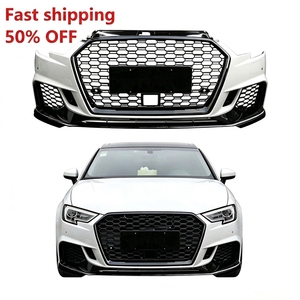 Pare-chocs avant style <span class=keywords><strong>RS3</strong></span> avec calandre nid d'abeille pour <span class=keywords><strong>Audi</strong></span> A3 S3 8V.5 2017-2020, kit de conversion d'usine. - Product Image 1