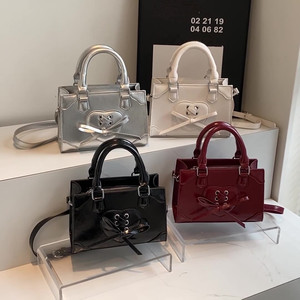 Most Popular Women's Kids Bags Girls <b>Handbag</b> Ballet Style <b>Silver</b> Versatile Fashion Single Shoulder Cross Shoulder Bag Trend - Product Image 2