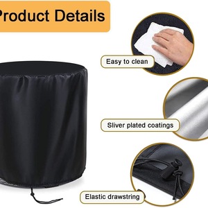 Funda para mesa redonda de exterior, tela Oxford 420D, impermeable, para muebles de patio junto a la piscina, diseño contemporáneo, base con pedestal - Product Image 2