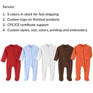 Bot Sales <strong>Baby</strong> Newborn Jumpsuit <strong>Blanks</strong> Cotton Spring Zipper Infant <strong>Romper</strong> Unisex Onesie Bodysuit for Boy 24 Months - Product Image 4
