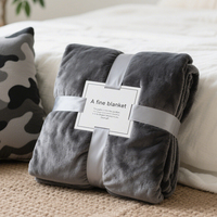 Nueva Manta de Doble Capa de Sherpa y Franela con Logotipo Personalizado, Gruesa y Cálida para Invierno y Decoración del Hogar