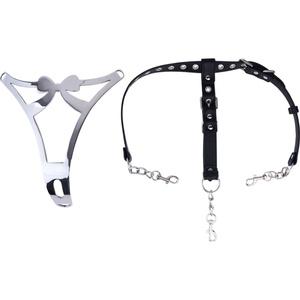 กางเกงชั้นในรัดอวัยวะเพศหญิง FISTSX แบบ BDSM พร้อมสายรัดโลหะ ชุดชั้นในเซ็กซี่ กางเกงรัดอวัยวะเพศโลหะ ชุดชั้นในโลหะ ผลิตภัณฑ์สำหรับผู้ใหญ่ ขายส่ง - Product Image 6