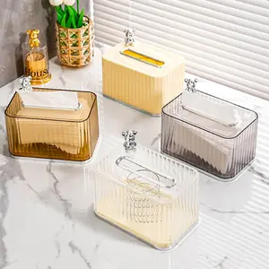 Desktop Tissue Box Paper Storage Household Living Room Dining Coffee Table Light Luxury Multifunctional