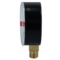 HUBEN 50mm Vertikales Druckmessgerät-Set 1/4-Zoll-Anschluss 6 Bar Öl-/Wasser-Manometer Stahl 1 Jahr Garantie