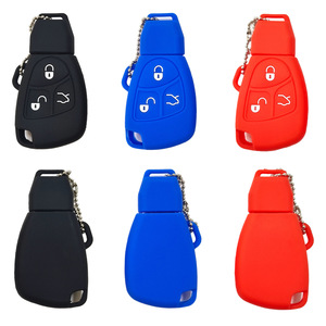 Funda de silicona para llave de coche para <span class=keywords><strong>Mercedes</strong></span> antiguo, funda para llave de coche de 3 botones B200 <span class=keywords><strong>W220</strong></span> S320 Benz E280 E240, regalos novedosos, llavero de coche - Product Image 2