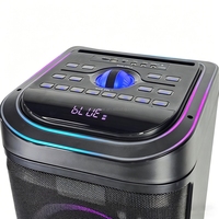 Enceinte portable CSN-102 avec lumières LED RGB, enceinte karaoké sans fil, système audio rechargeable