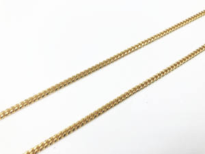 BMZ Cổ Điển Figaro 60*0.2CM Chân Không Tuyên Bố Chuỗi Mạ Vàng 24 <span class=keywords><strong>Inch</strong></span> Men <span class=keywords><strong>Gold</strong></span> Cube Rắn Hộp Vòng Cổ - Product Image 3