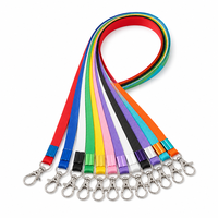 Lanière en nylon personnalisée avec logo imprimé en sérigraphie, sangle de cou vierge pour badge d'identification